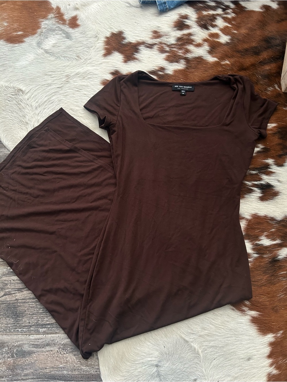 See You Monday Brown Maxi Dress